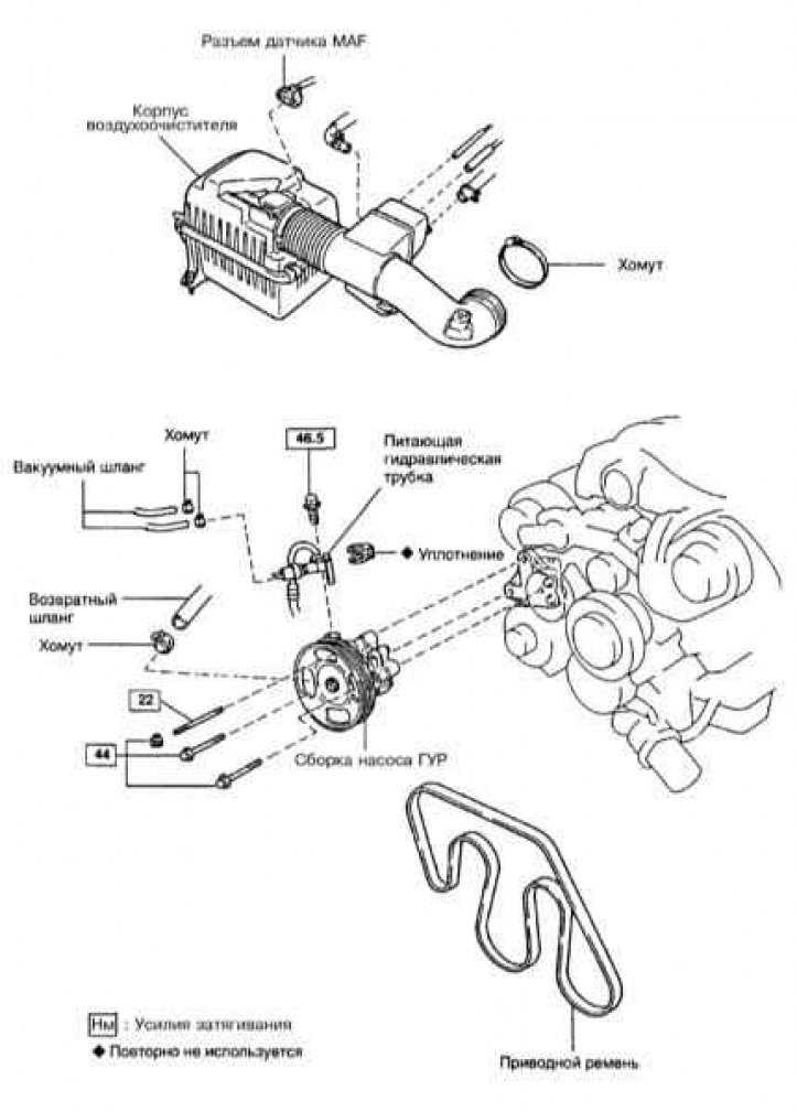 Снятие и установка рулевого механизма | toyota land cruiser 100 | руководство toyota