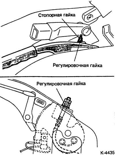 Регулировка стояночного тормоза тлк 105